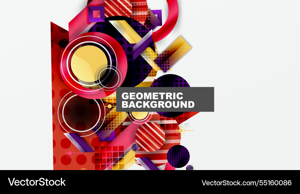 Dynamic complex geometric abstract background Vector Image