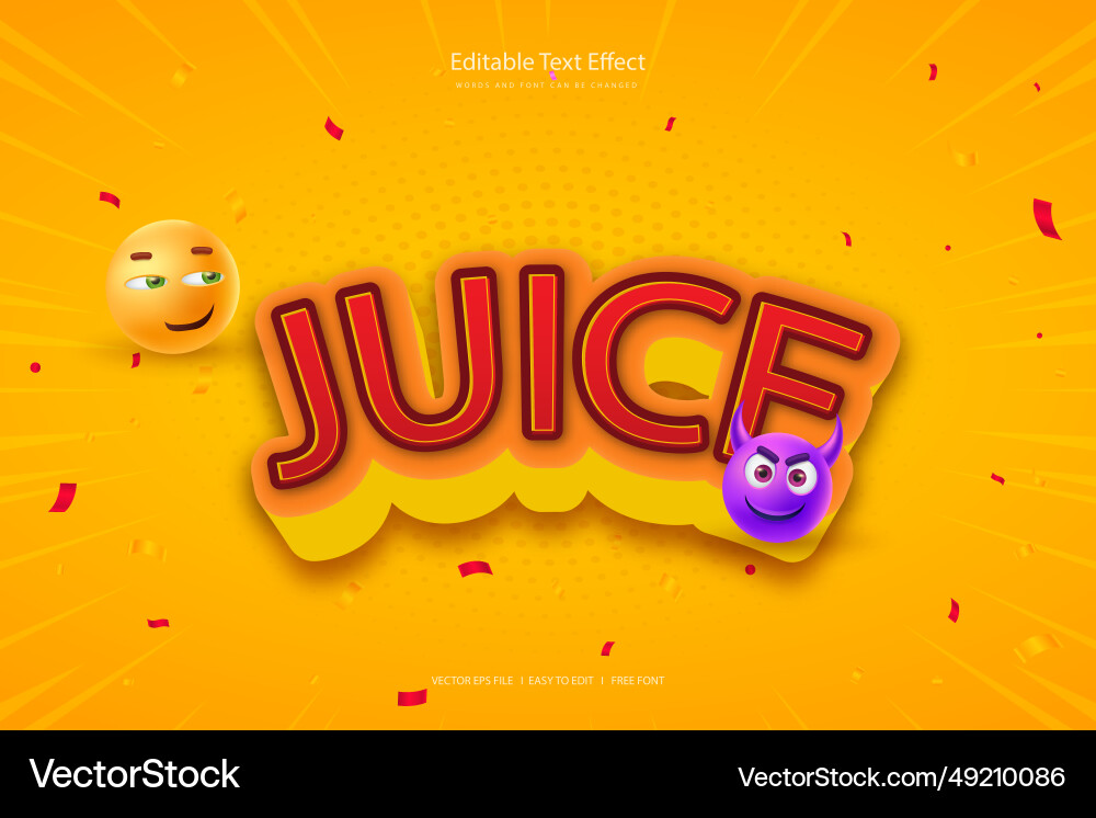 Editable 3d text effect styles Vector Image