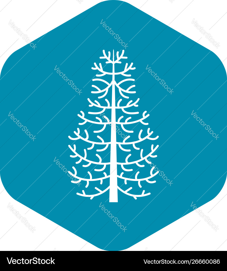 Fir tree icon simple style Vector Image