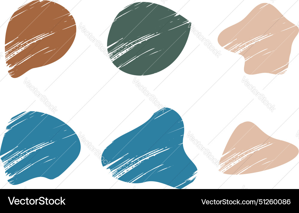 Grunge blobs fluid shapes pictogram symbol visual vector image