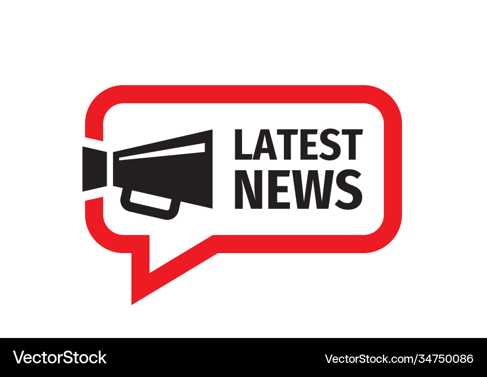 Latest news icon sign design newsletter blog Latest news icon sign design newsletter blog vector image