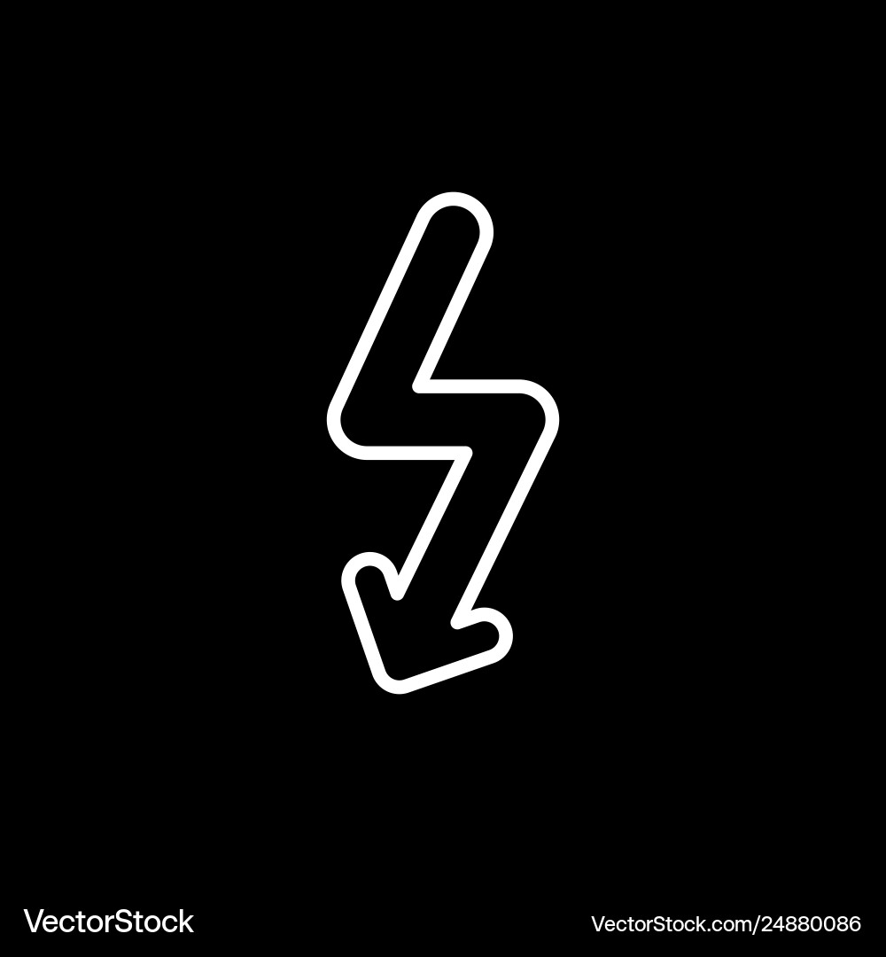 Lightning line icon Lightning line icon vector image