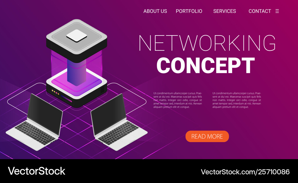 Modern cloud technology and networking concept Modern cloud technology and networking concept vector image