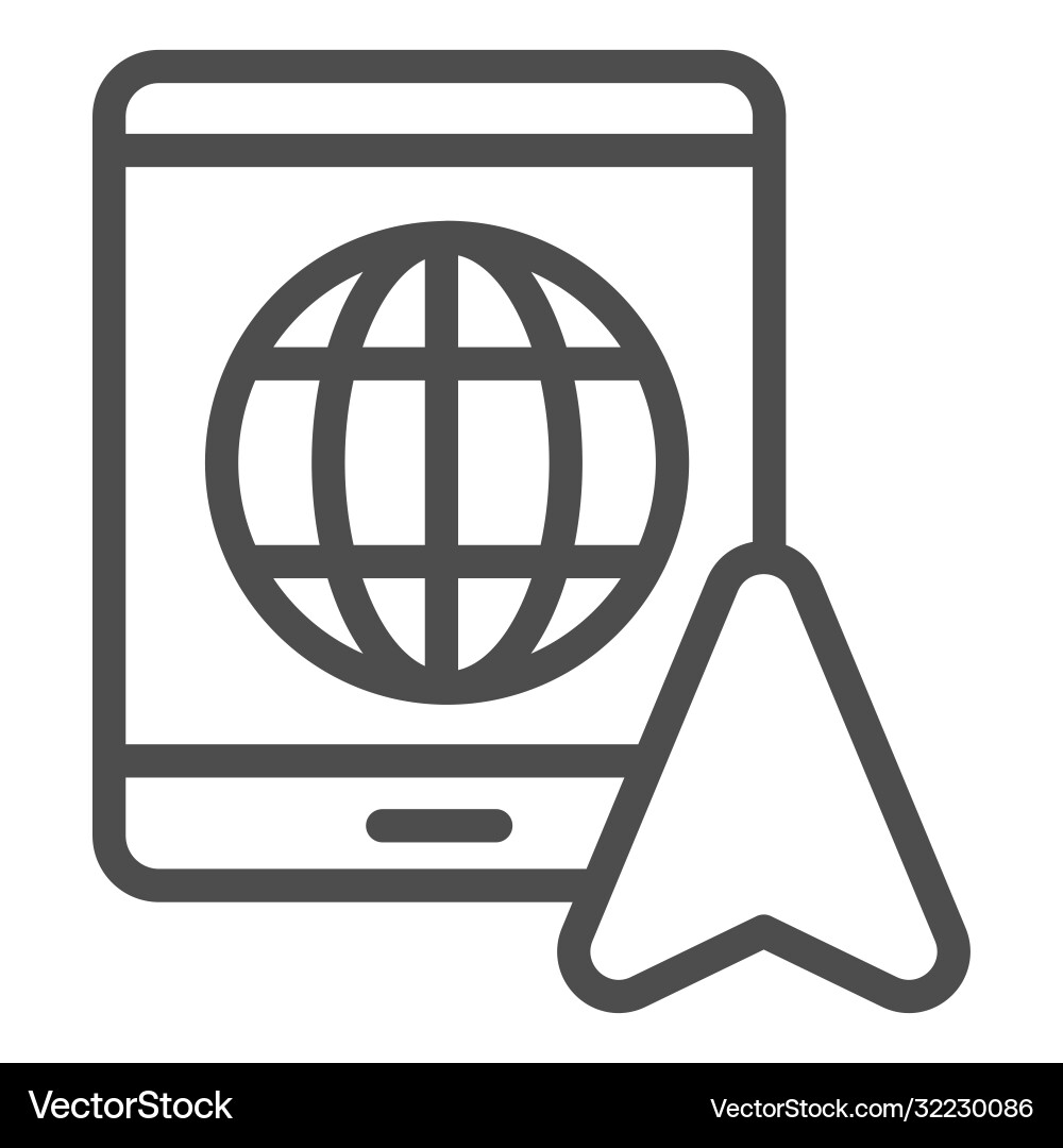 Tablet mit Globe und Navigation vektorbild