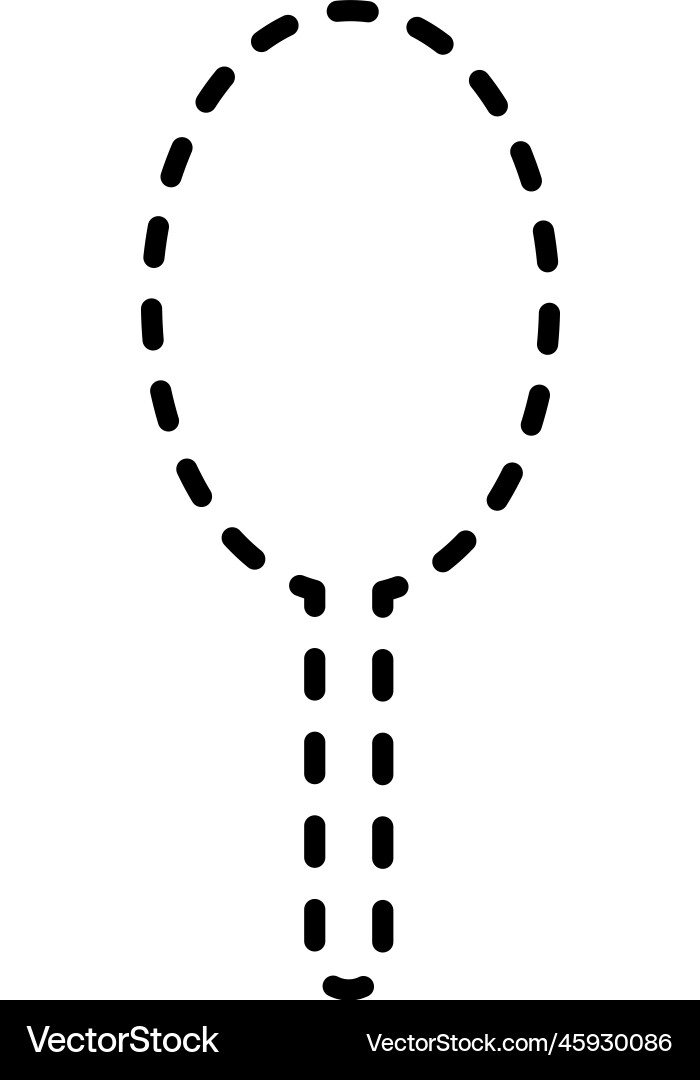 Tracing lines dotted tree outline shape Tracing lines dotted tree outline shape vector image