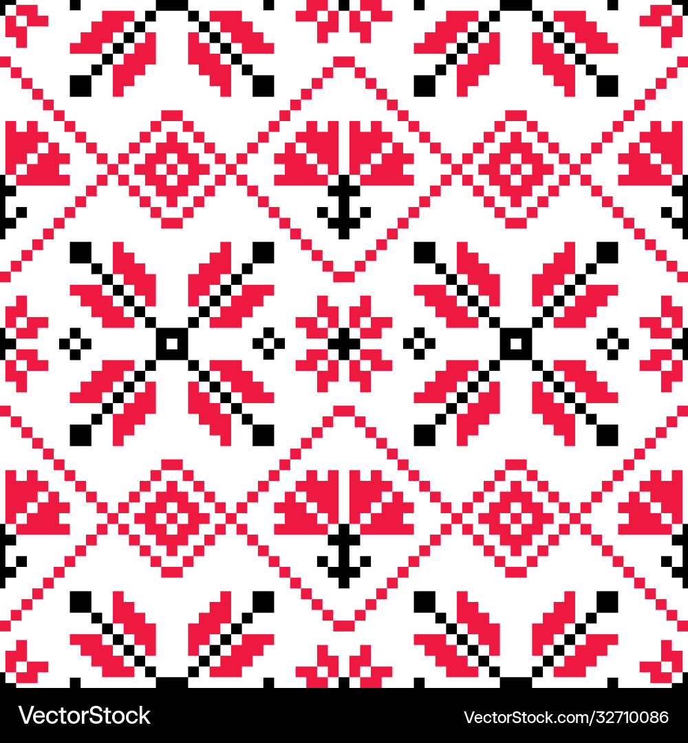 Traditional ukrainian and belarusian folk pattern Traditional ukrainian and belarusian folk pattern vector image