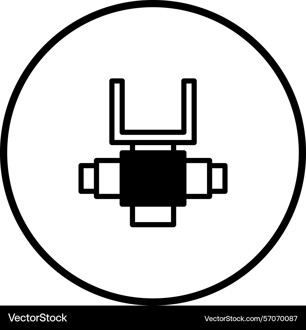 Abstract representation of a machinery part Vector Image