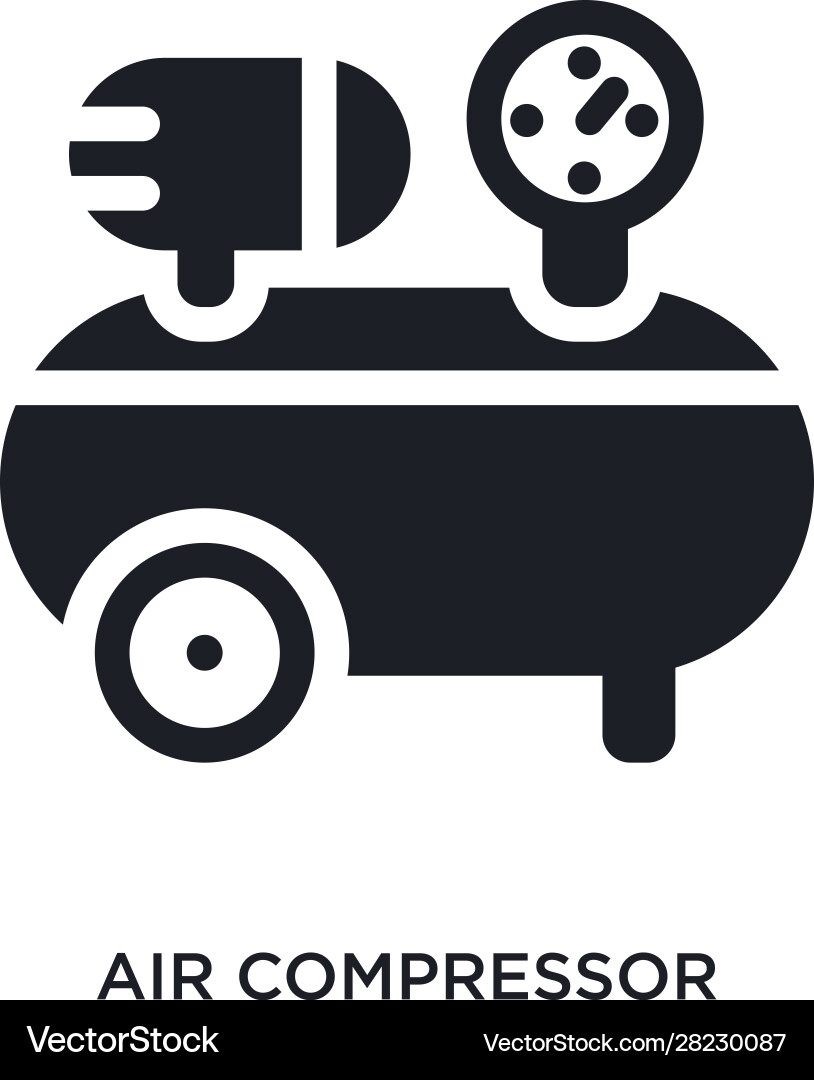 Air compressor isolated icon simple element from Air compressor isolated icon simple element from Vector Image