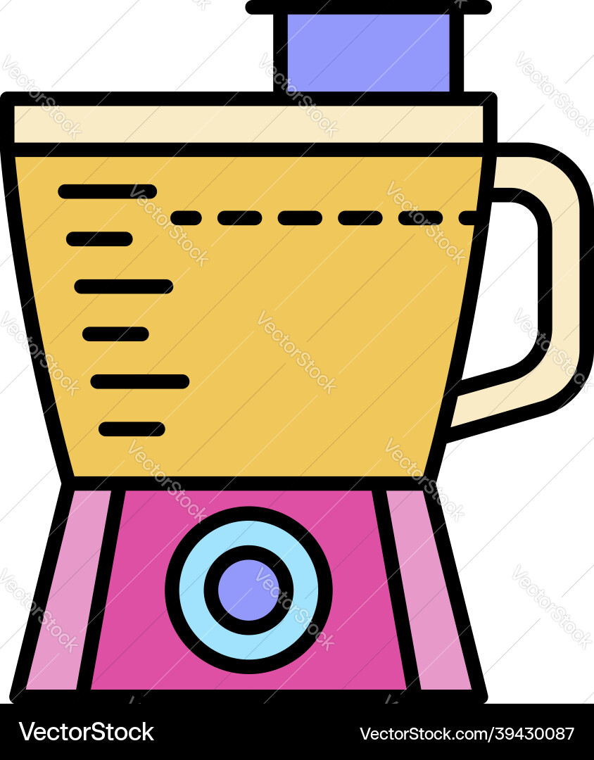 Blender machine icon color outline Blender machine icon color outline Vector Image
