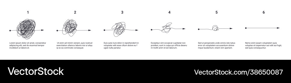 Complex and simple line path set scribble Vector Image