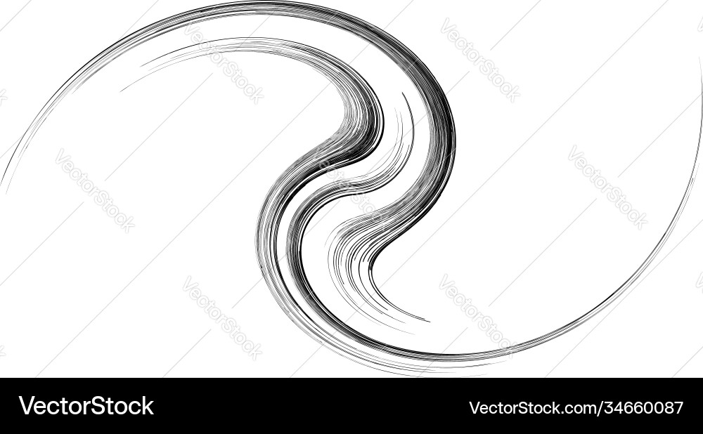 Curve rotated volute helix shape spiral swirl Curve rotated volute helix shape spiral swirl Vector Image