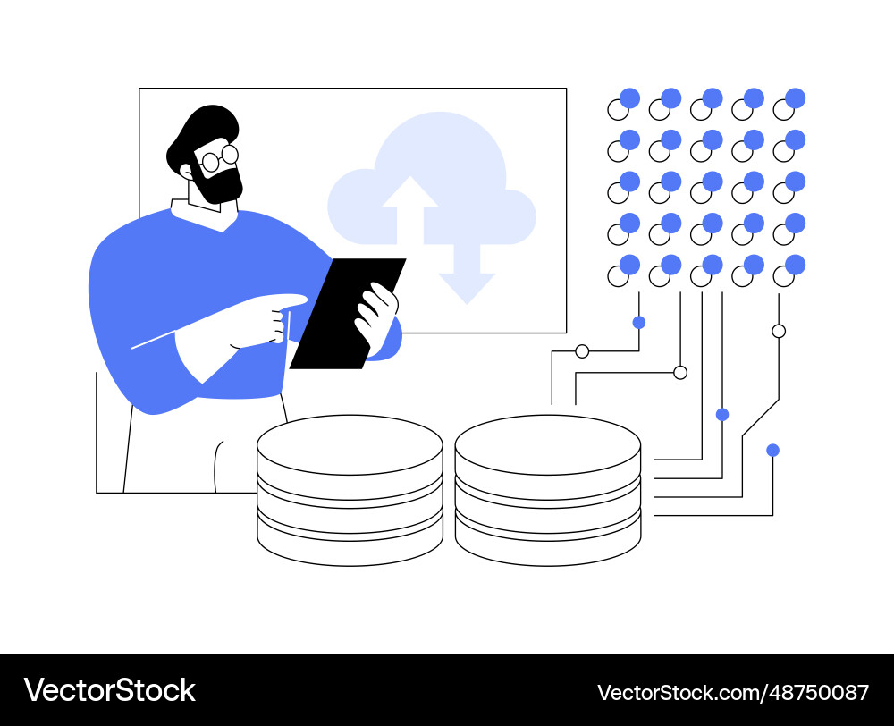 Data scientist abstract concept Vector Image