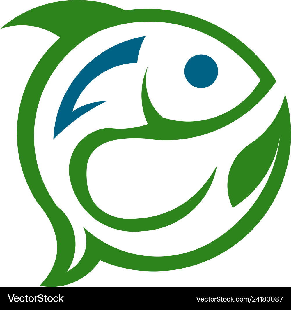 Farm & Fish Logo Template Royalty Free Vector Image