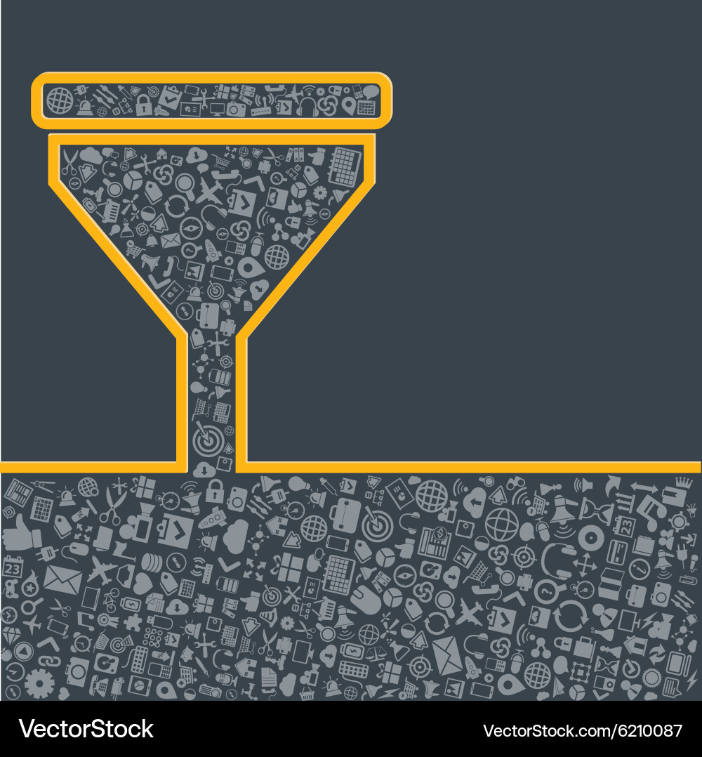 Flat design concepts for creative process big data vector image