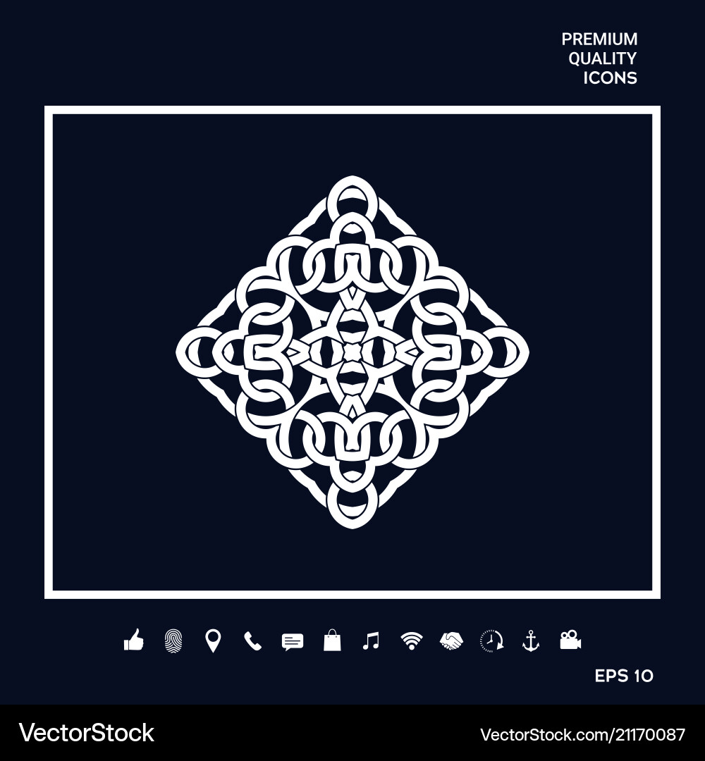 Geometric arabic pattern logo Royalty Free Vector Image