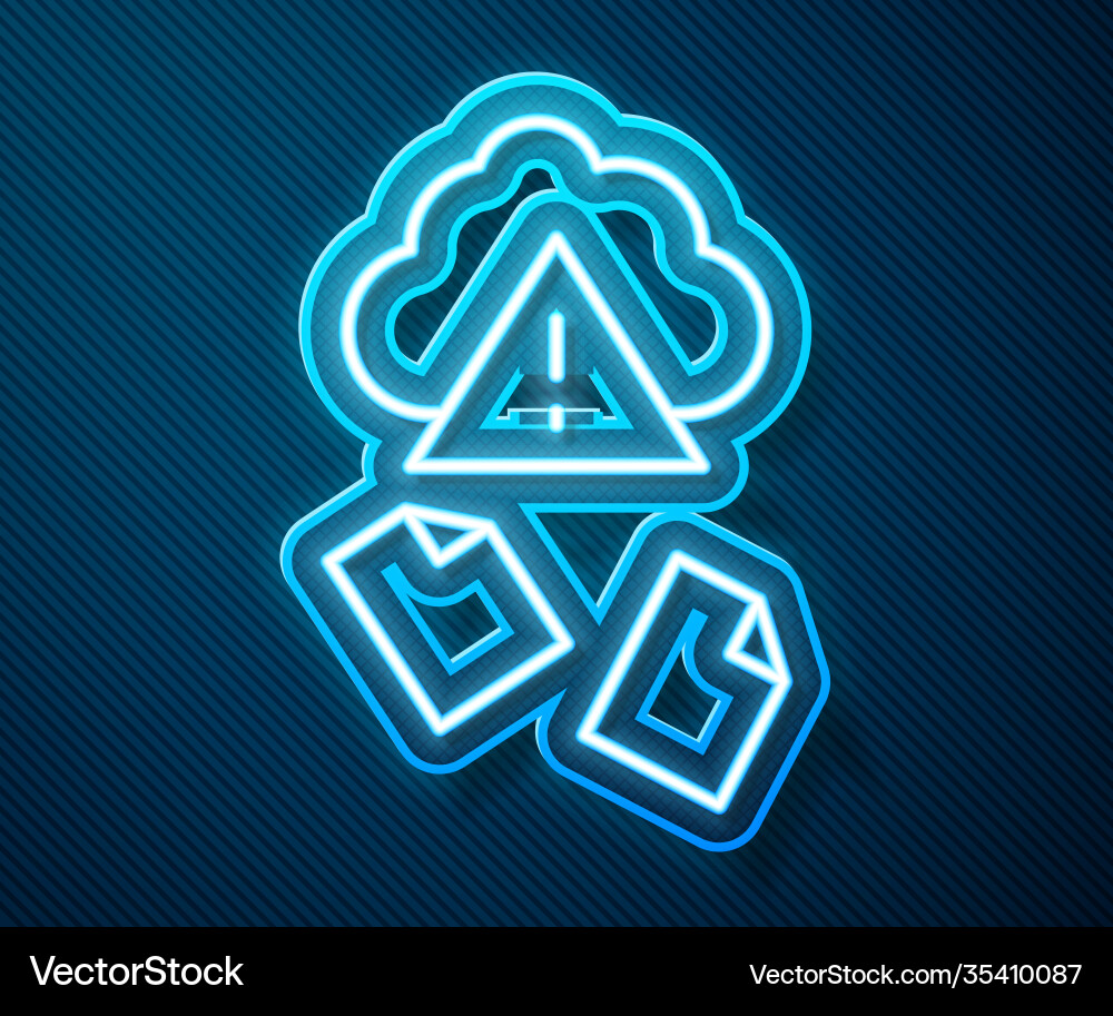 Glowing neon line cloud hacking icon isolated Glowing neon line cloud hacking icon isolated Vector Image