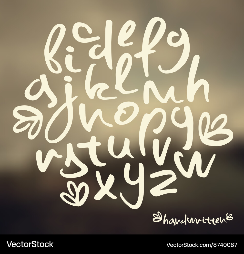 Handwritten brush script vector image