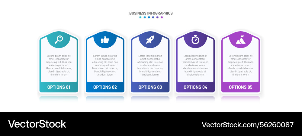 Horizontal progress bar featuring 5 arrow-shaped Horizontal progress bar featuring 5 arrow-shaped vector image