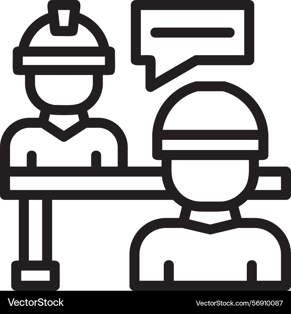 Interviewee linear style icon design Vector Image