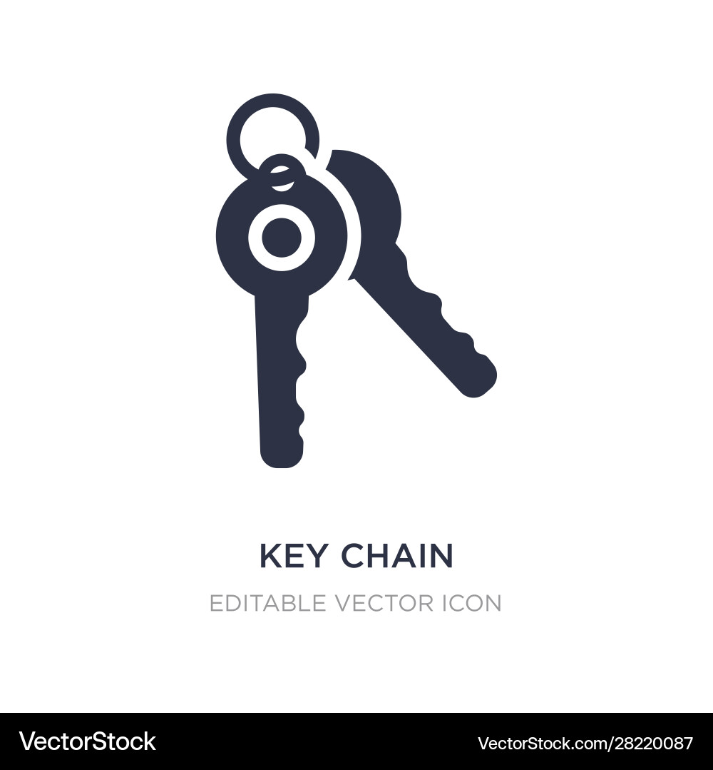 Key chain icon on white background simple element Vector Image