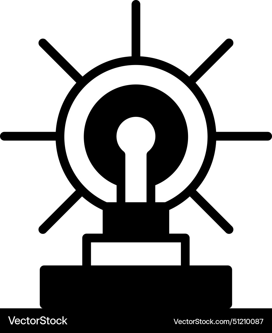 Light bulb with a keyhole in the middle Vector Image