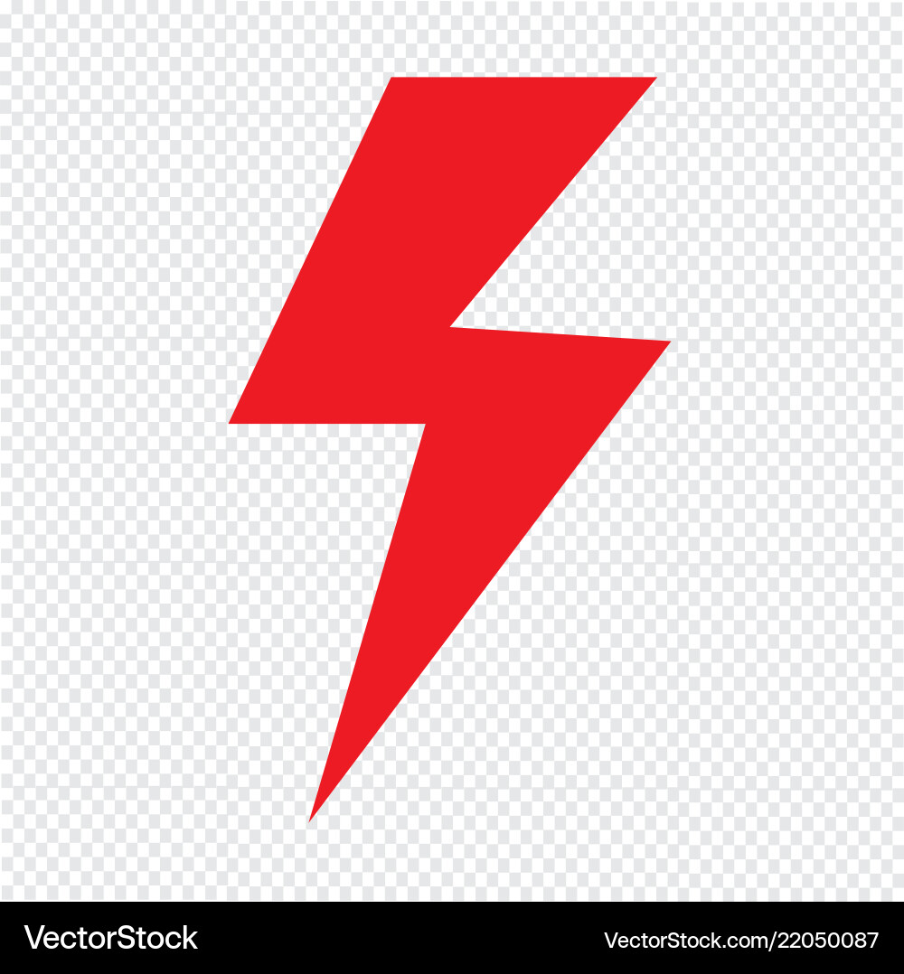 Lightning icon design vector image