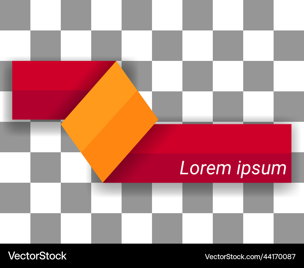 Lower third banner template user interface red vector image