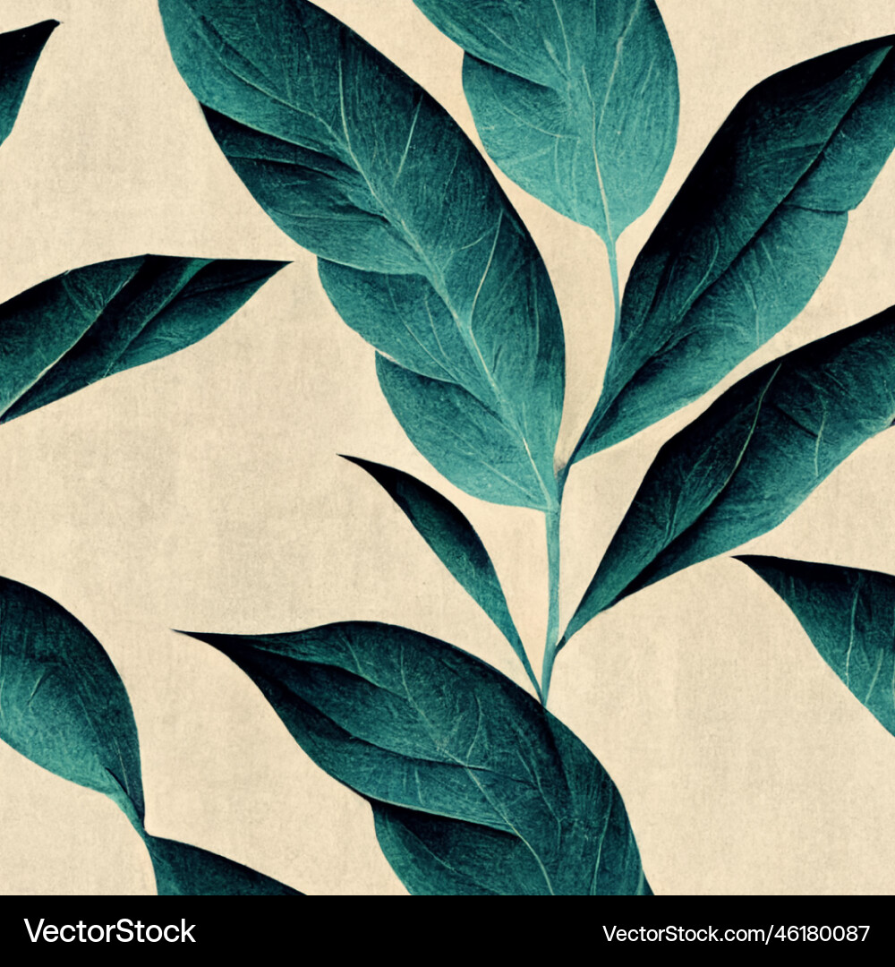 Pattern with leaves Royalty Free Vector Image - VectorStock