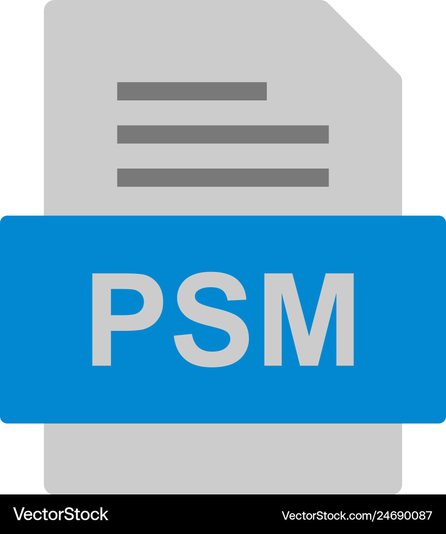 Psm file document icon Vector Image