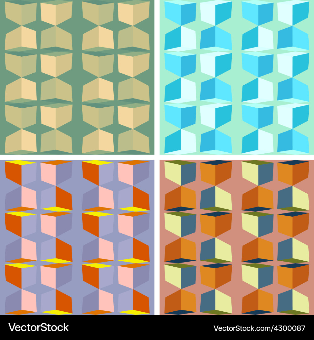 Seamless abstract art pattern set vector image