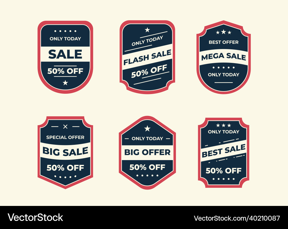 Set of badge or logo design element collection Set of badge or logo design element collection Vector Image