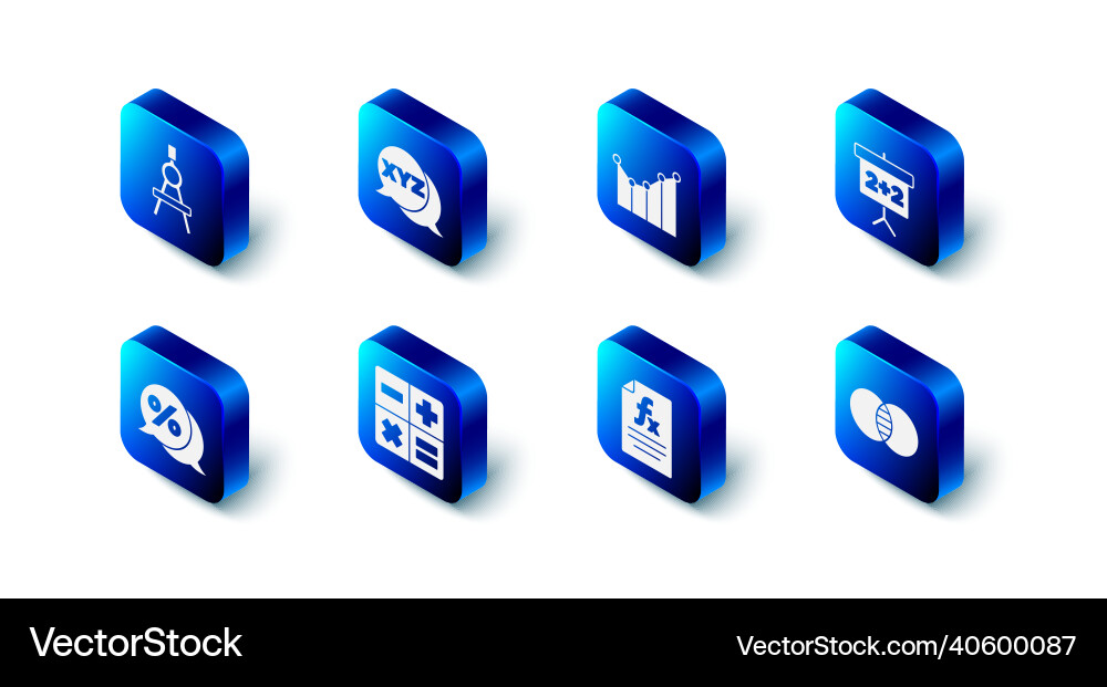 Set xyz coordinate system graph schedule chart Vector Image
