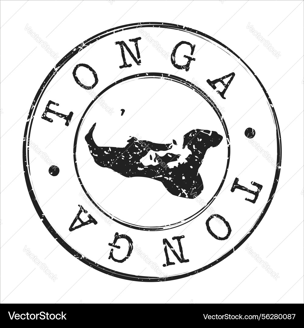 Tonga map symbol round design Tonga map symbol round design Vector Image