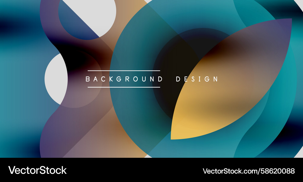 Abstract fluid shapes overlap creating dynamic Vector Image