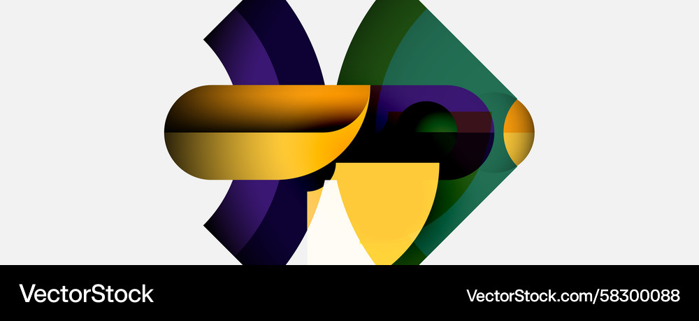 Abstract shapes intertwine creating dynamic Abstract shapes intertwine creating dynamic Vector Image
