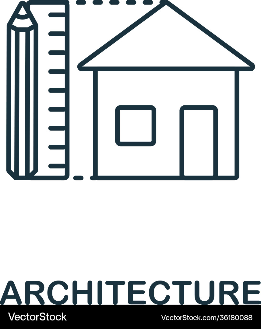 Architecture icon from machine learning Architecture icon from machine learning vector image