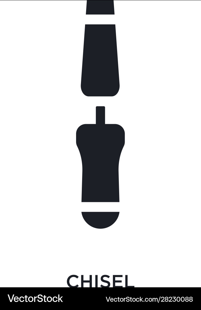 Chisel isolated icon simple element from vector image
