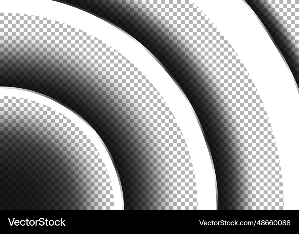 Circle shaded effect simulating layering vector image