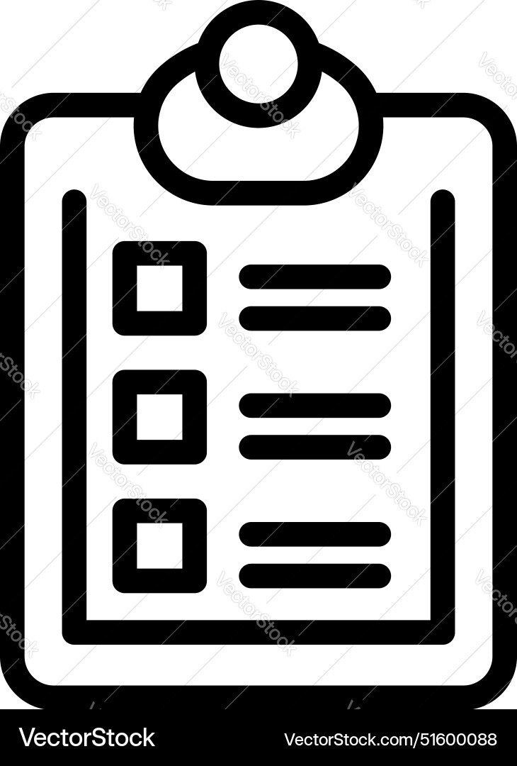 Clipboard with checklist icon representing task Clipboard with checklist icon representing task vector image