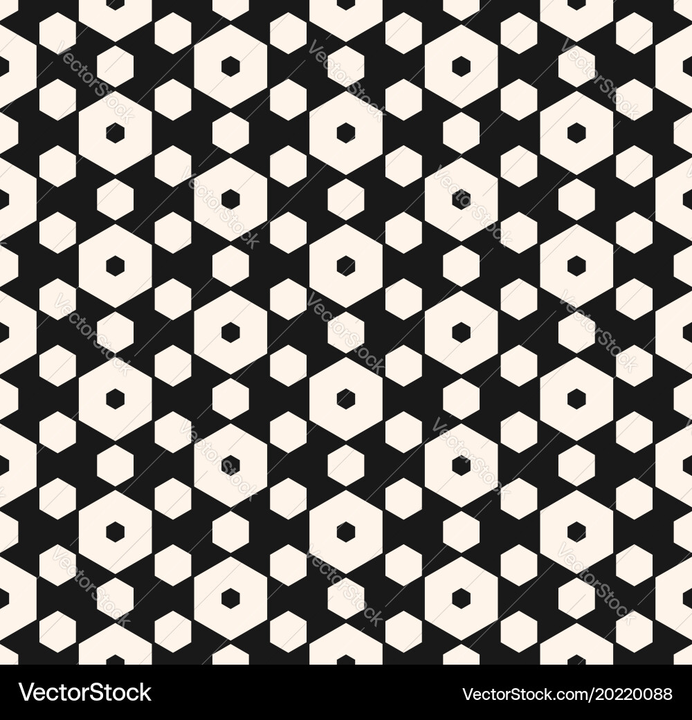 Dark hexagon seamless pattern with honeycomb vector image
