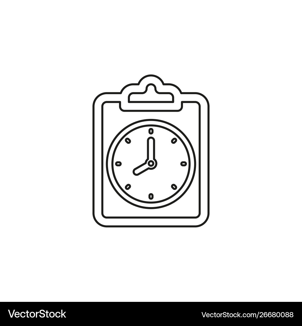 Document with clock icon questionnaire Document with clock icon questionnaire Vector Image