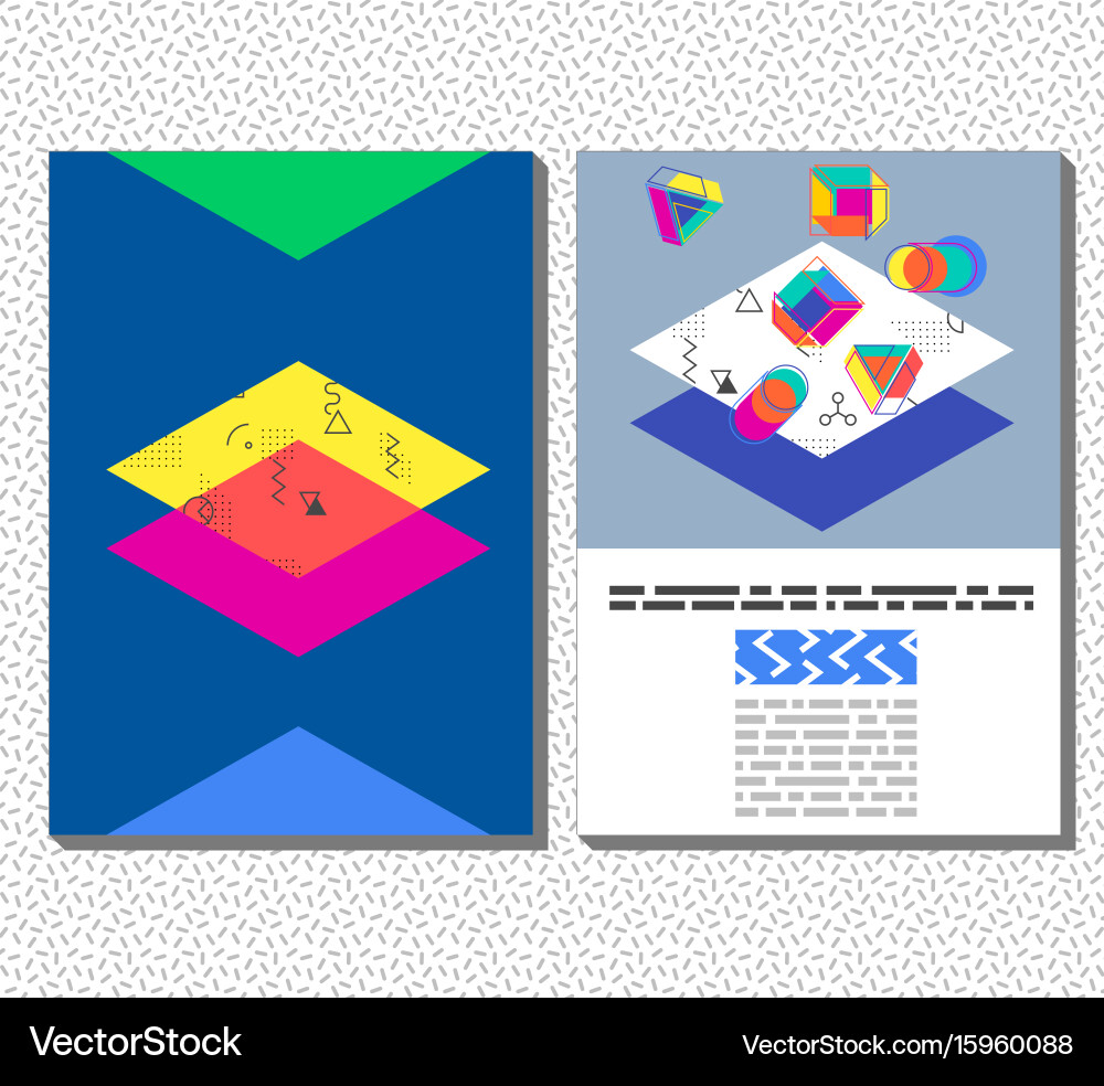 Flyer leaflet booklet layout editable design Vector Image