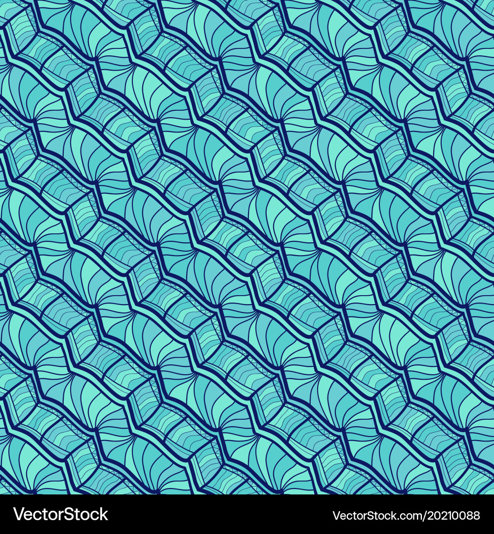 Geometric Turquoise Pattern vector image