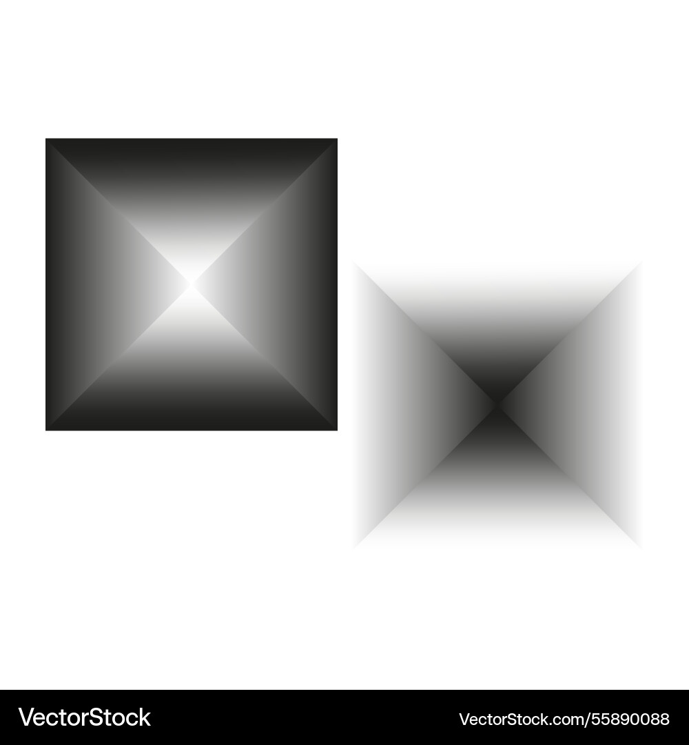 Gradient square shapes metallic color tones Gradient square shapes metallic color tones Vector Image