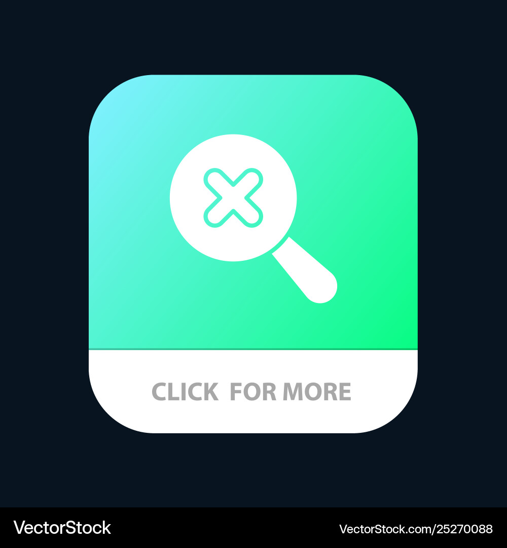 In search zoom mobile app button android and ios In search zoom mobile app button android and ios vector image