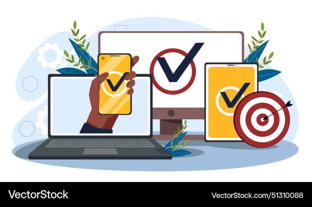 Multi-device targeting concept various digital Multi-device targeting concept various digital vector image