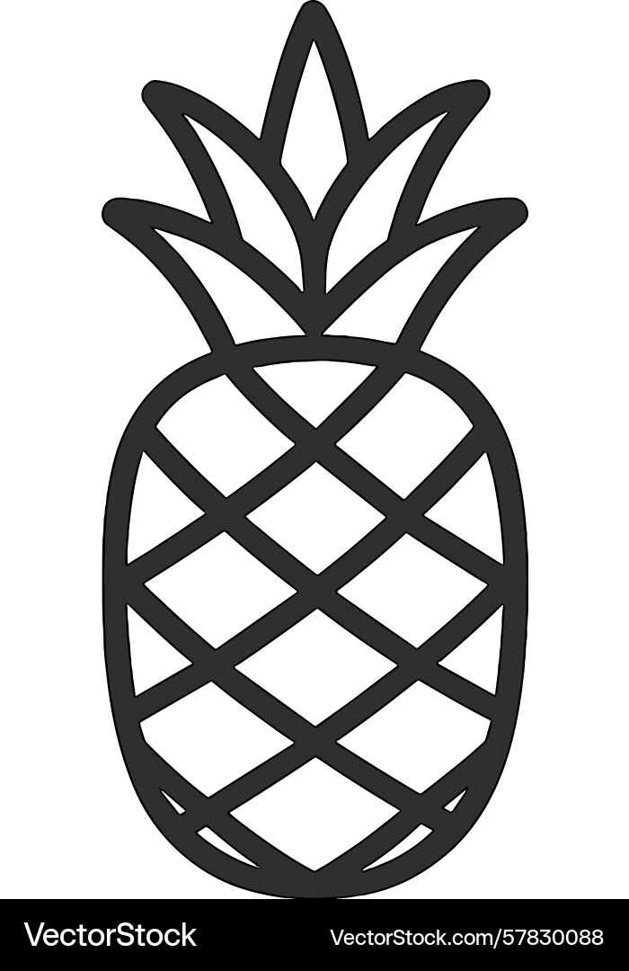 Pineapple with clean lines and simple Pineapple with clean lines and simple vector image