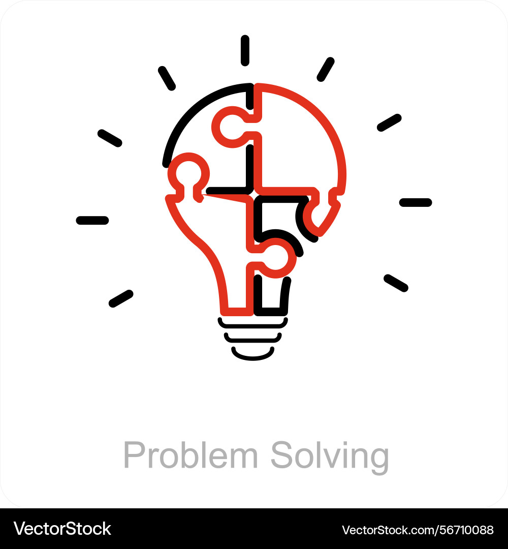 Problem solving icon concept vector image