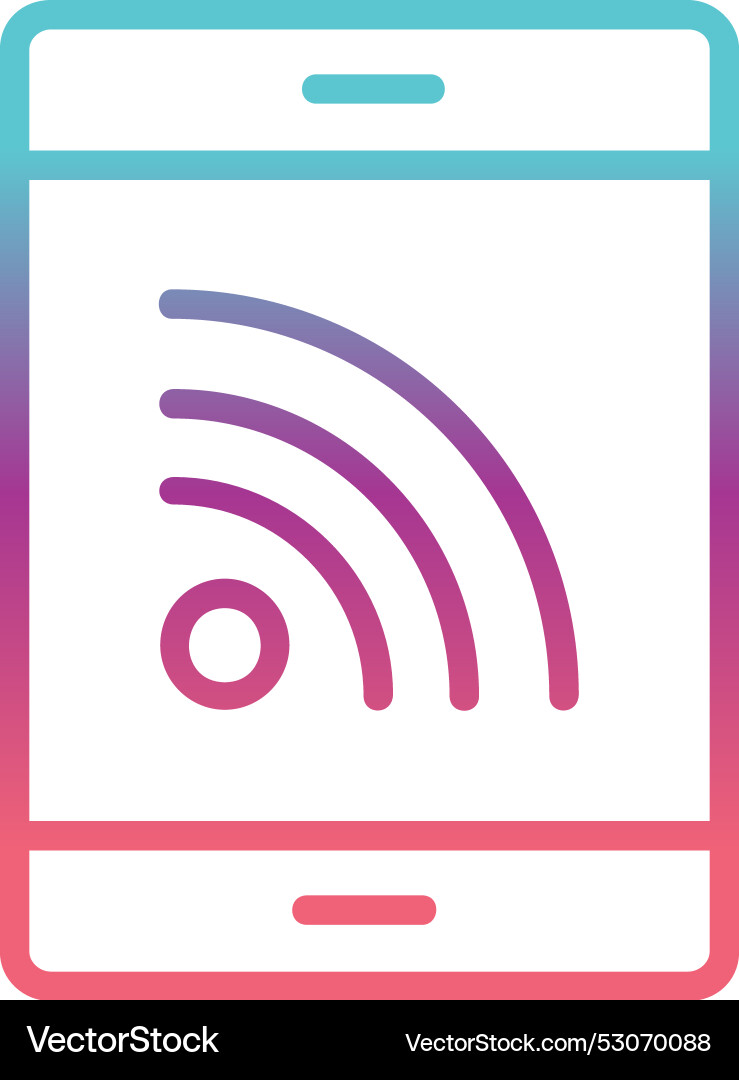 Rss line gradient design Vector Image