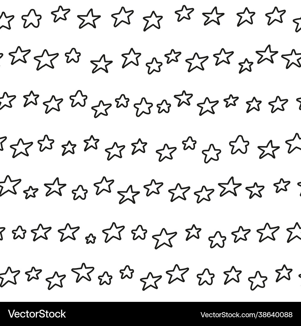 Seamless pattern with doodle stars Vector Image
